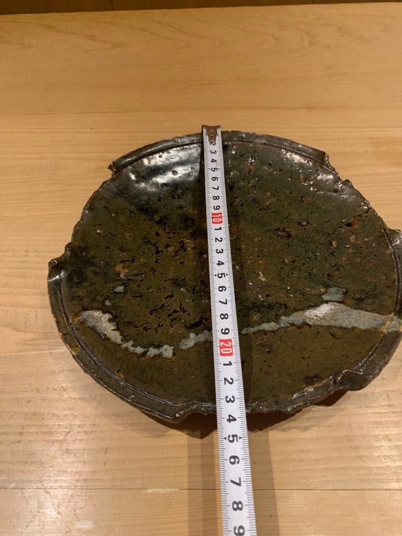 【作家もの】小島陽介 伊賀 灰釉 プレート 8寸 大皿 1枚