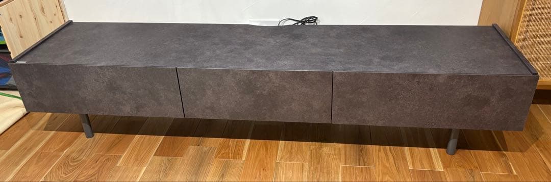 パモウナ　200cm テレビボード　セラミカネロ