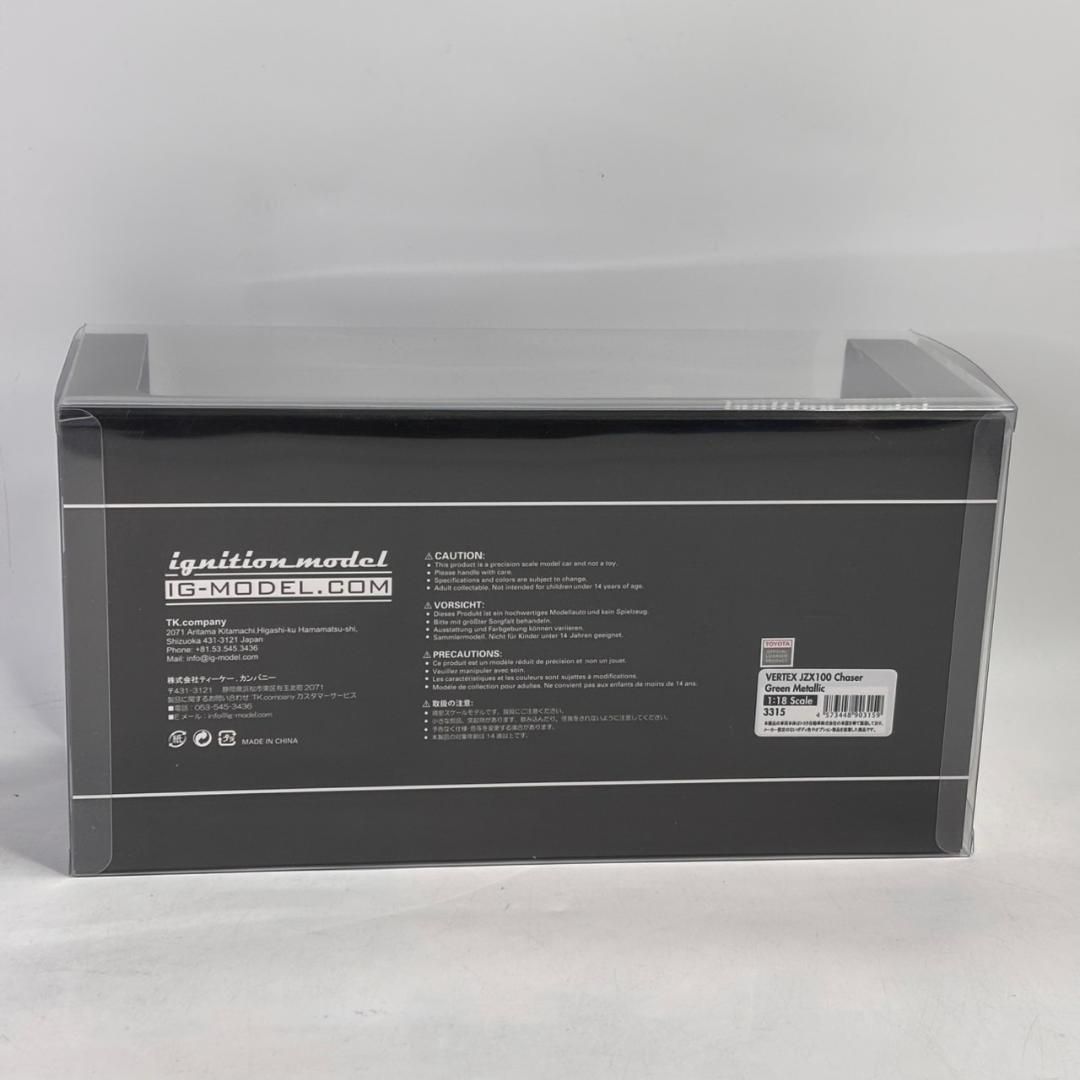 ミニカー 1/18 VERTEX JZX100 Chaser Green llic