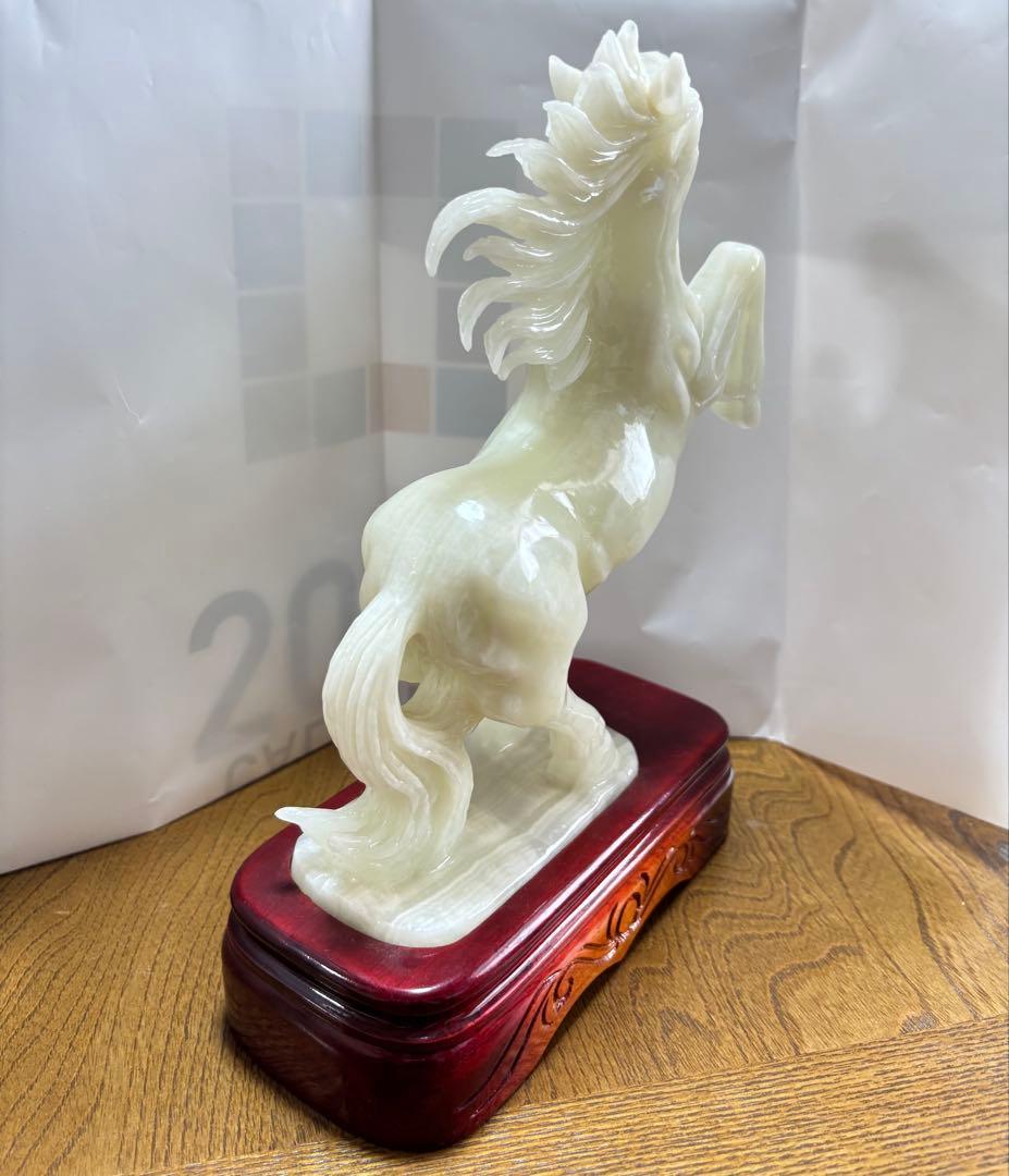 骨董品　玉製　馬