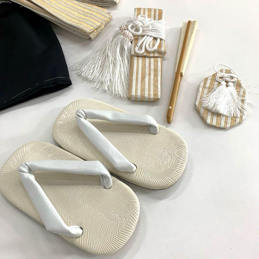 七五三 男の子 袴セット10点セット 3歳 記念 和装 黒×ゴールド