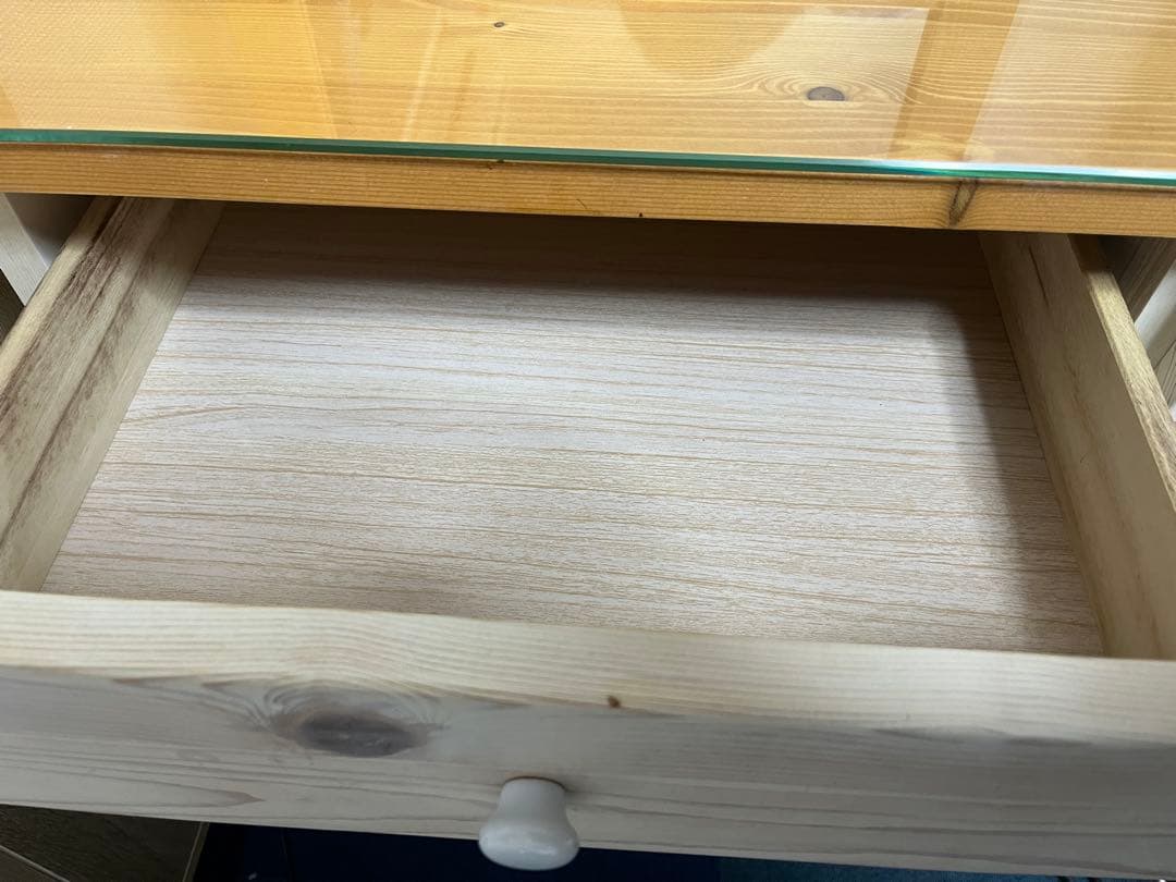 ドレッサー 三面鏡 無垢 天然木 鏡台 化粧台 ナチュラル