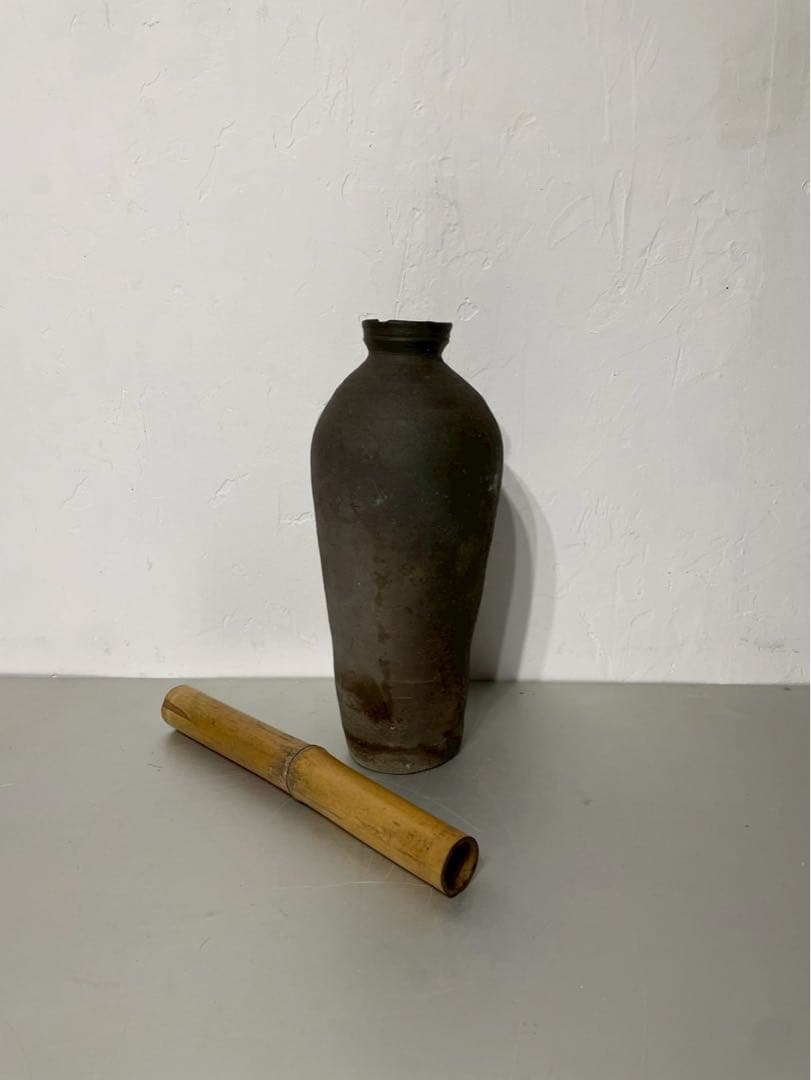 も須恵器 古陶磁 壺 花瓶 インテリア 時代物 朝鮮