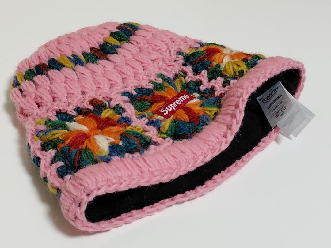 【極美品】 Supreme　Crochet　Beanie　フラミンゴピンク