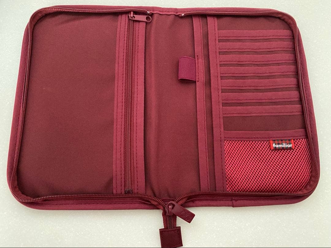 familiar ファミリア　母子手帳　リバティ　赤　美品