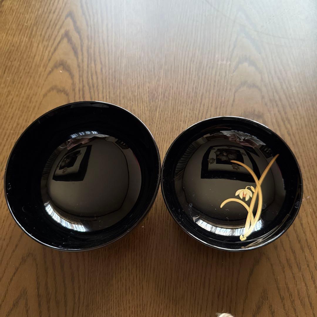 象彦　黒塗り吸物椀