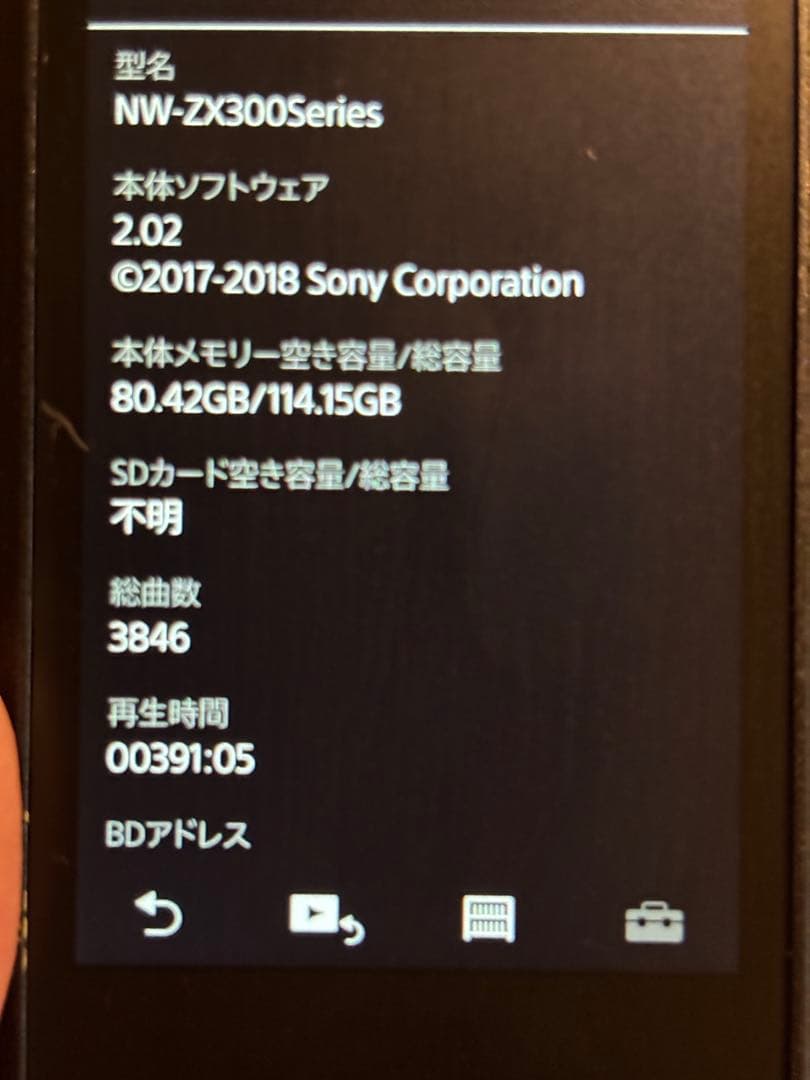 SONY NW-ZX300Series デジタルオーディオプレーヤー