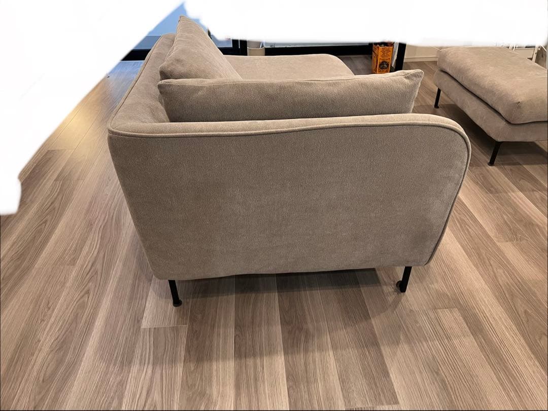 ACTUS アクタス グレー ソファ（同素材オットマン別売あり）