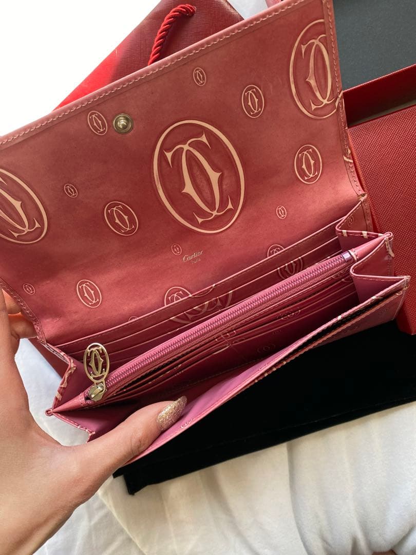 カルティエ　長財布　pink
