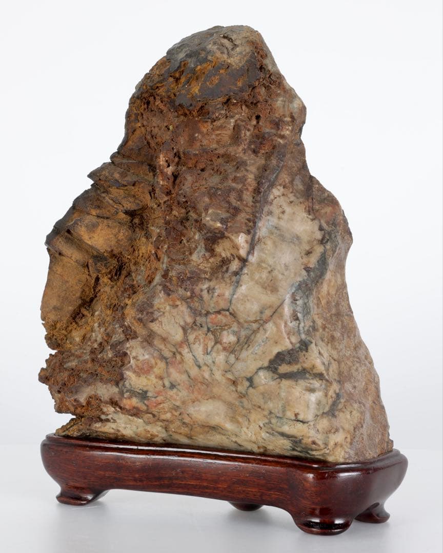 菊花石 菊紋石 大輪 紋石 台座付 3.2kg 鑑賞石 原石 自然石 美石 水石