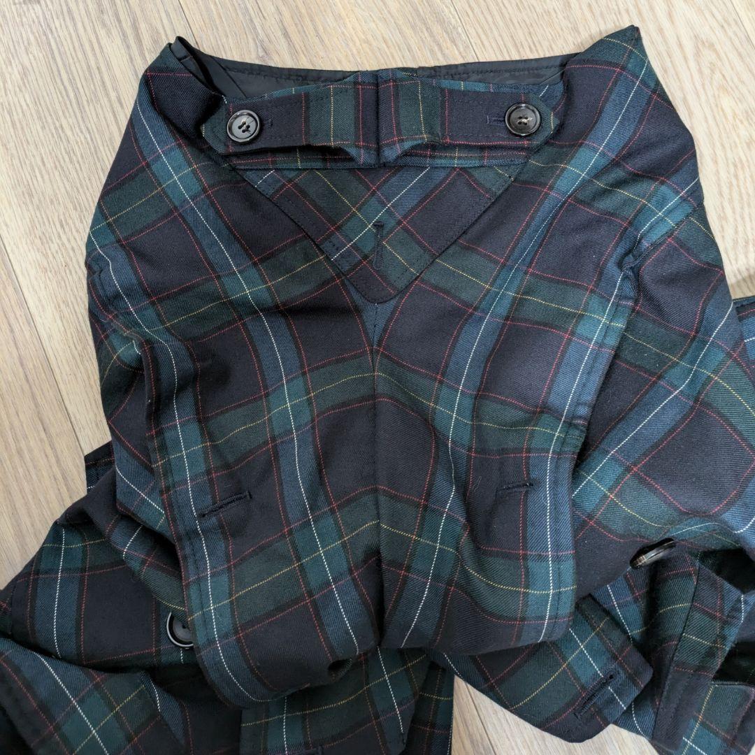 ジュンヤ コム・デ・ギャルソン／グリーンチェックペンギンパンツ