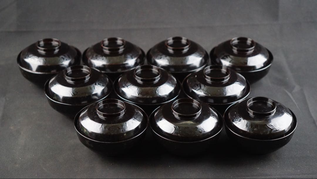 蒔絵　葵紋　菓子椀　10客　共箱