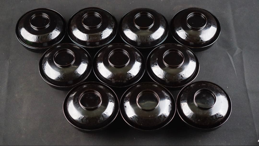 蒔絵　葵紋　菓子椀　10客　共箱