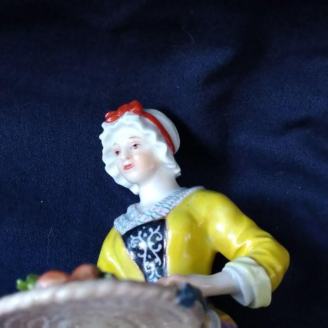 希少✤1924年以前マイセン(Meissen)『パリの呼び声・野菜売りの少女』