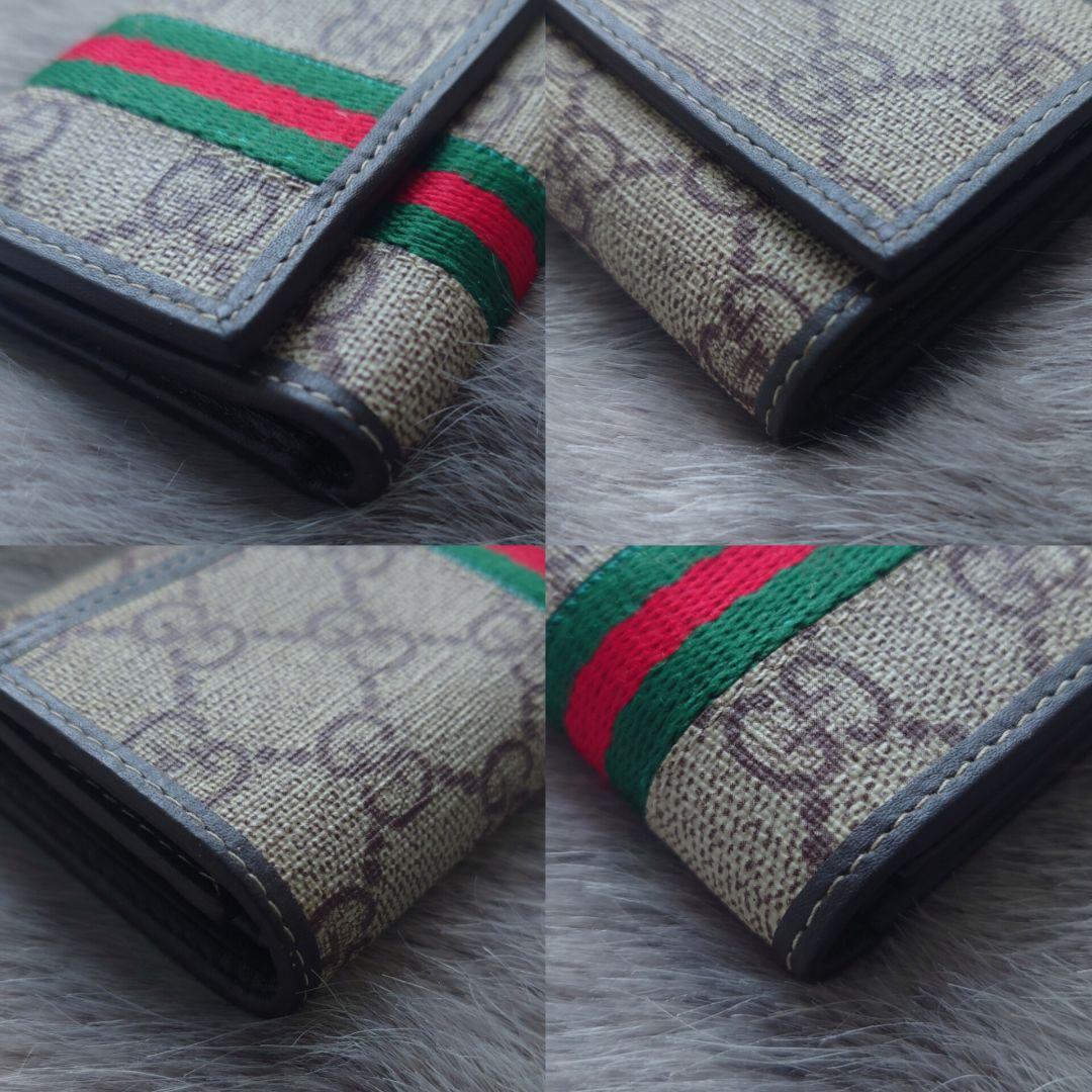 【極美品】【GUCCI 】GGスプリーム 6連キーケース シェリーライン