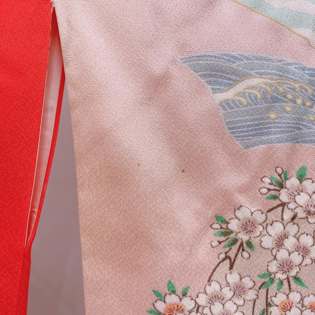 ★4059★ 子供着物 七五三 女の子 四つ身 襦袢付き