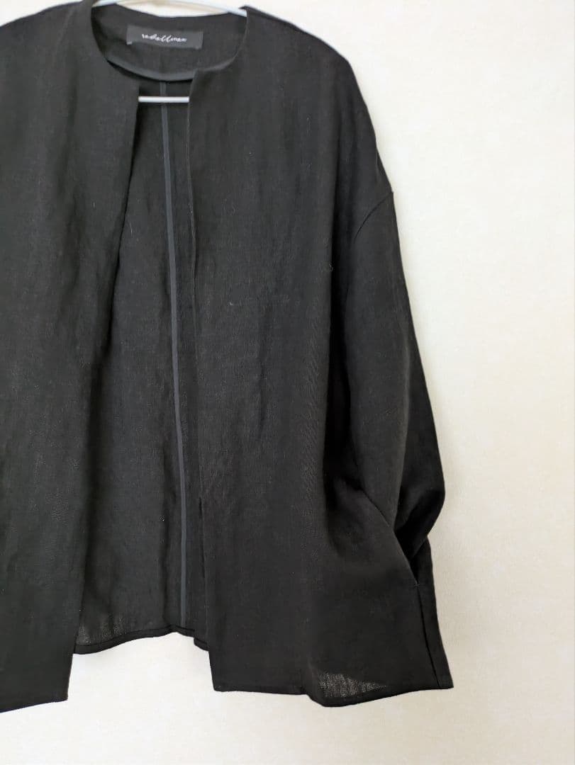 美品【rehellinen】 ♪slow linen Jacket♪BLACK