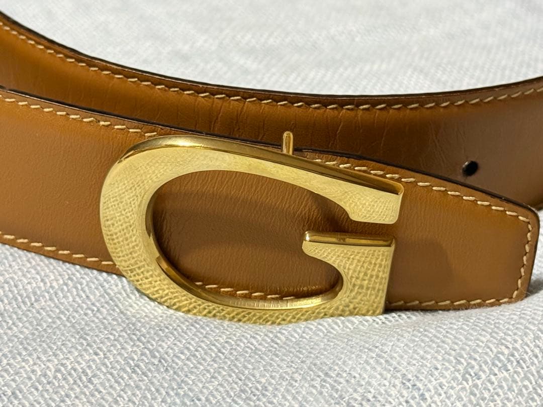 美品◾️Gucci グッチ ブラウンG型バックル ベルト