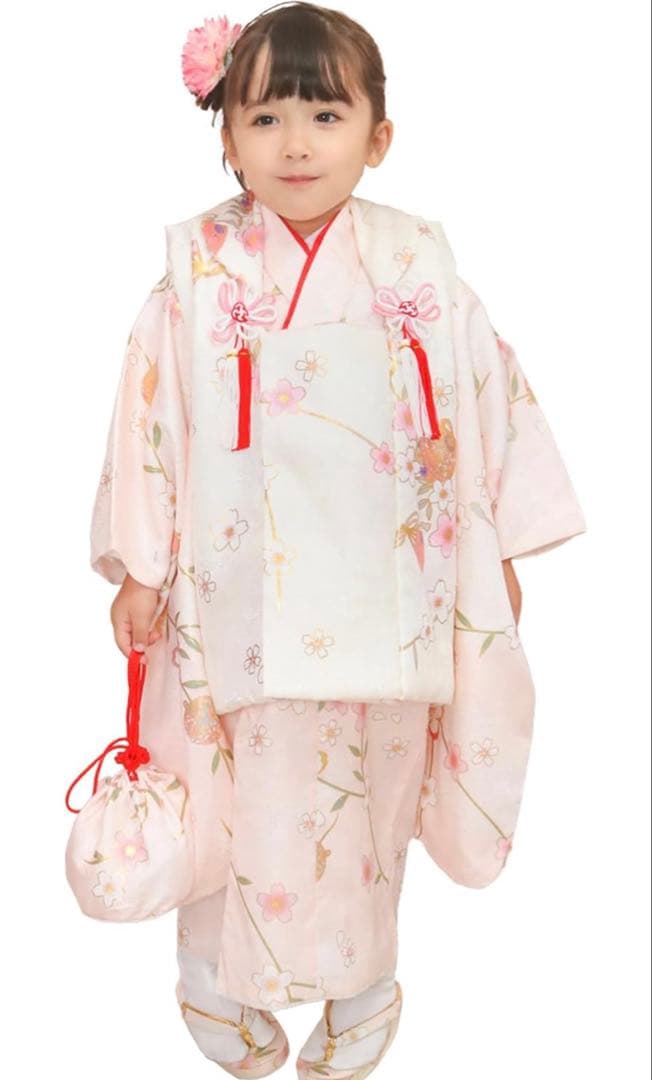 【新品未使用】七五三　3歳　女の子　着物フルセット