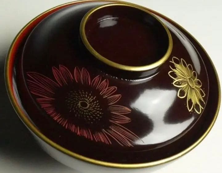 商談中　未使用アンティークお一人様高級木製輪島塗汁椀　蓋もの　1脚　減塩生活に