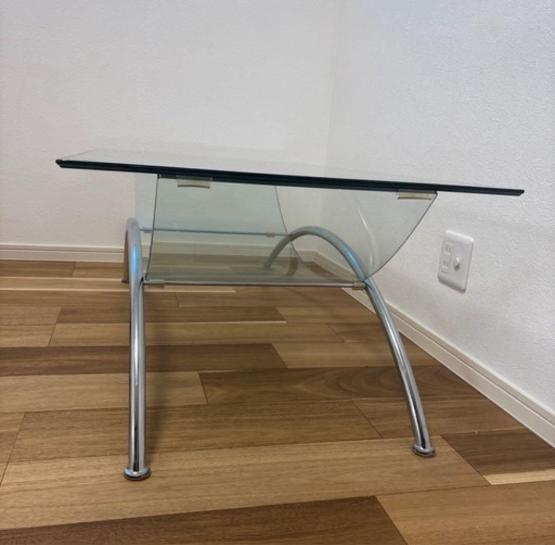 大塚家具　ガラステーブル　机　ローテーブル