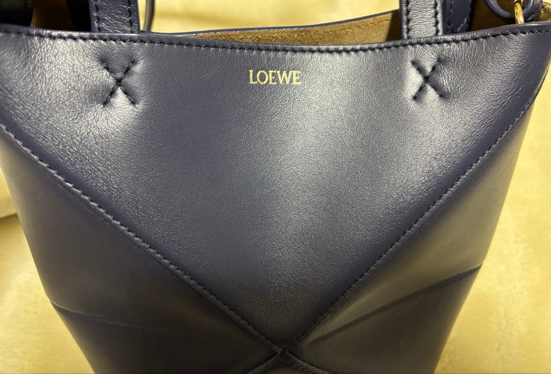 美品◯LOEWE ロエベ　パズルトート　ミニ　ネイビー