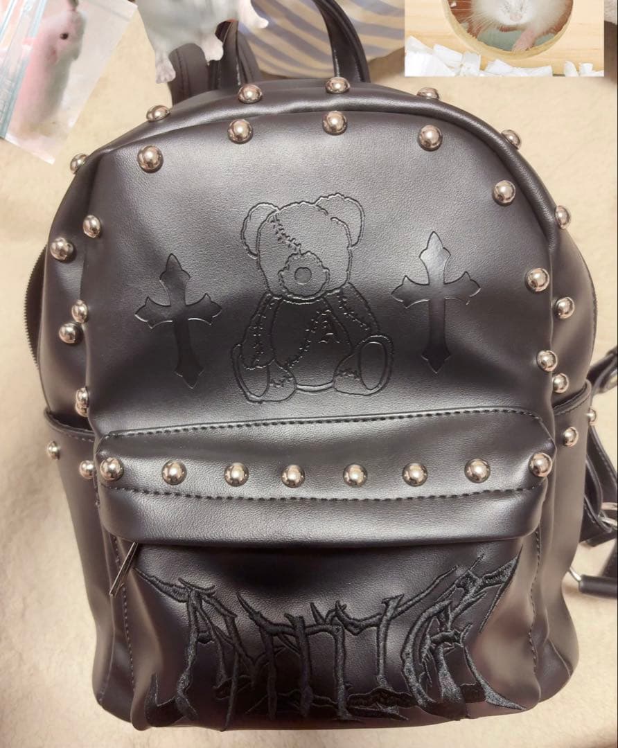 DARK ANGEL BEAR型押しスタッズリュック