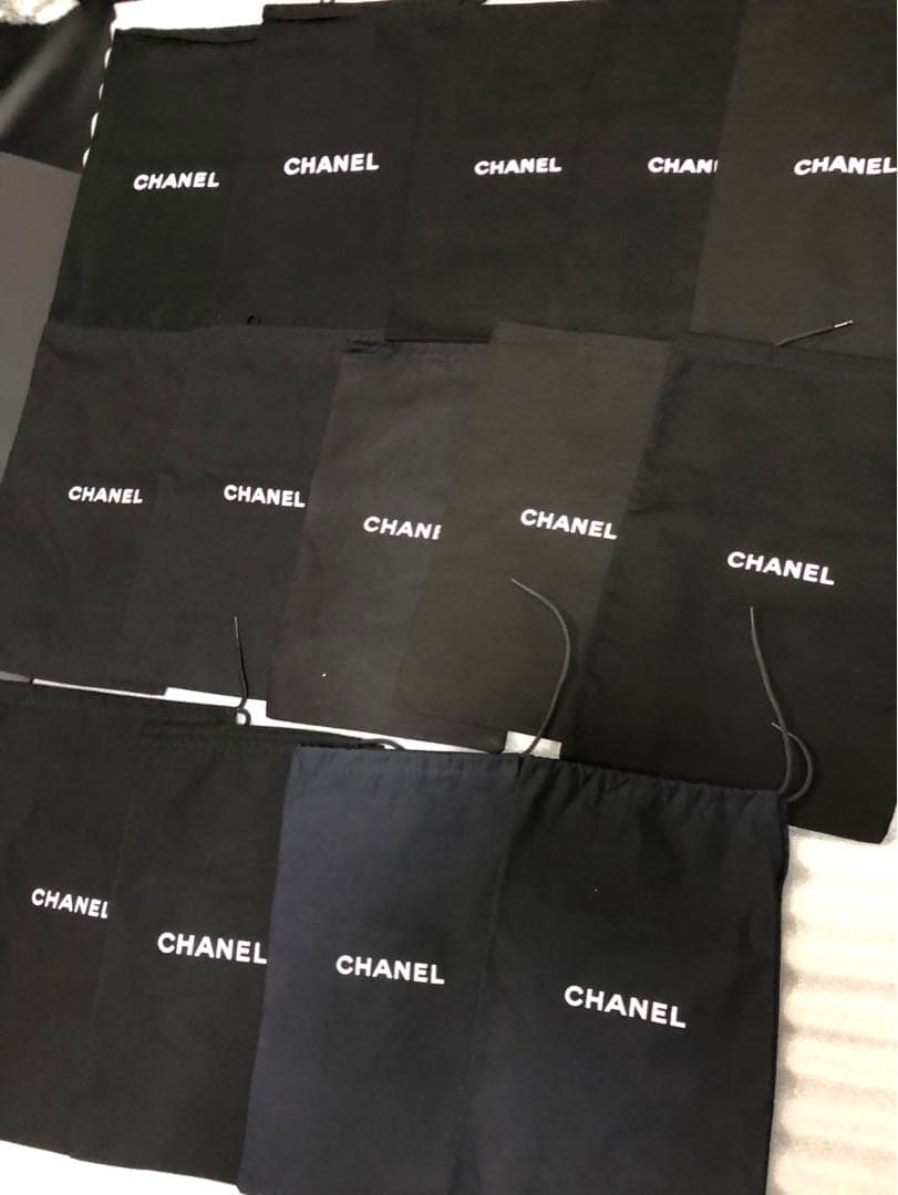 シャネル　ロゴ靴紐　ロングブーツ等靴保存袋　ショッパー　まとめ売り