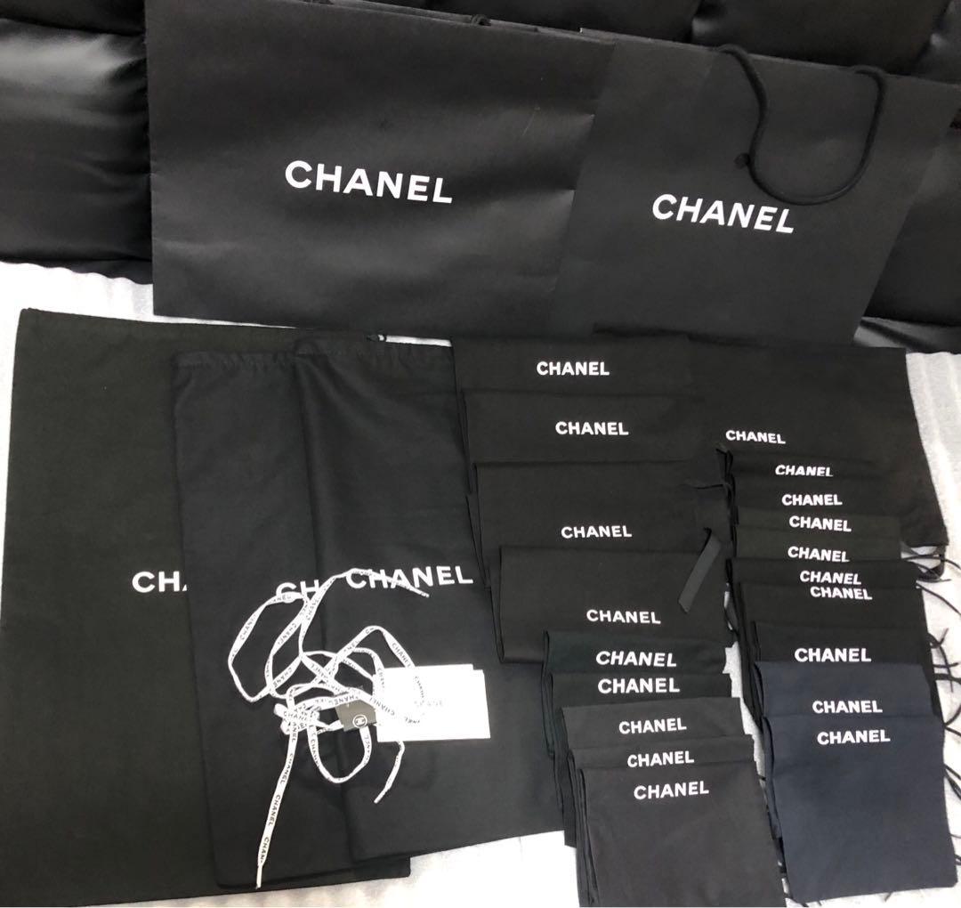 シャネル　ロゴ靴紐　ロングブーツ等靴保存袋　ショッパー　まとめ売り