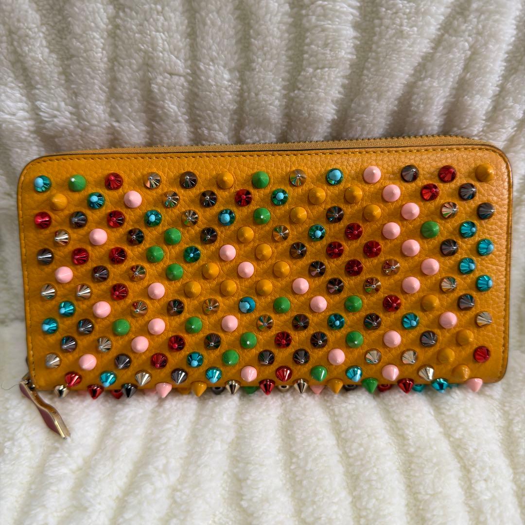 ✨️美品✨️ルブタン 長財布 パネトーネ ラウンドジップ マルチカラー レザー