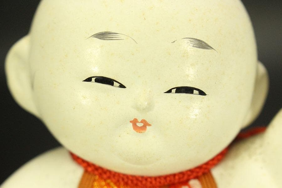 かわいい 郷土人形 太鼓持ち童人形 共箱(ZE434)