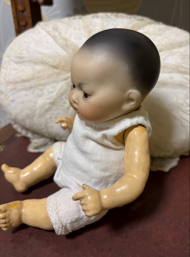 アンティークビスクドール アーモンドマルセル オリエンタルベビーアジアンドール