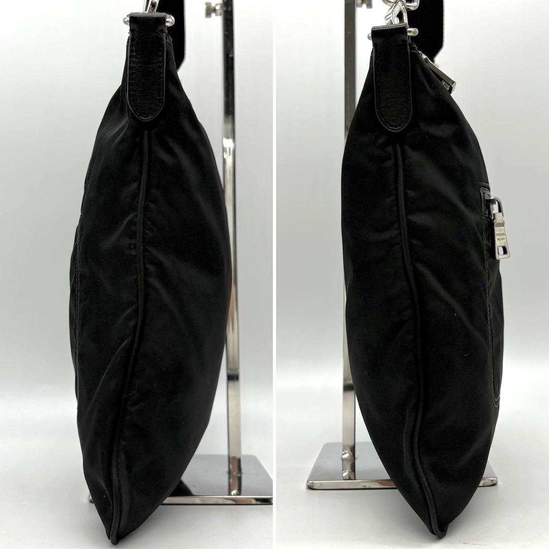 ✨美品✨プラダ ショルダーバッグ 2way 三角ロゴ ナイロン レザー ブラック
