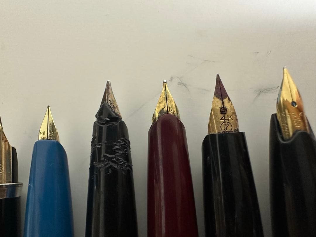 18K 14K 21K 22K 刻印あり 万年筆 17本 プラチナ　Sailor