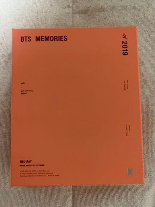 BTS メモリーズ　2019 Blu-ray
