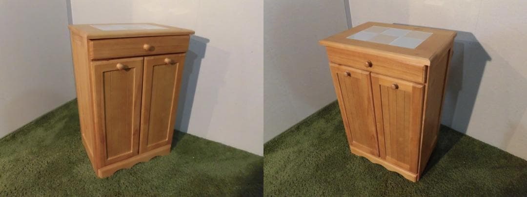 送料無料/アウトレット/新品★カントリー調★分別ダストボックス（2分別）