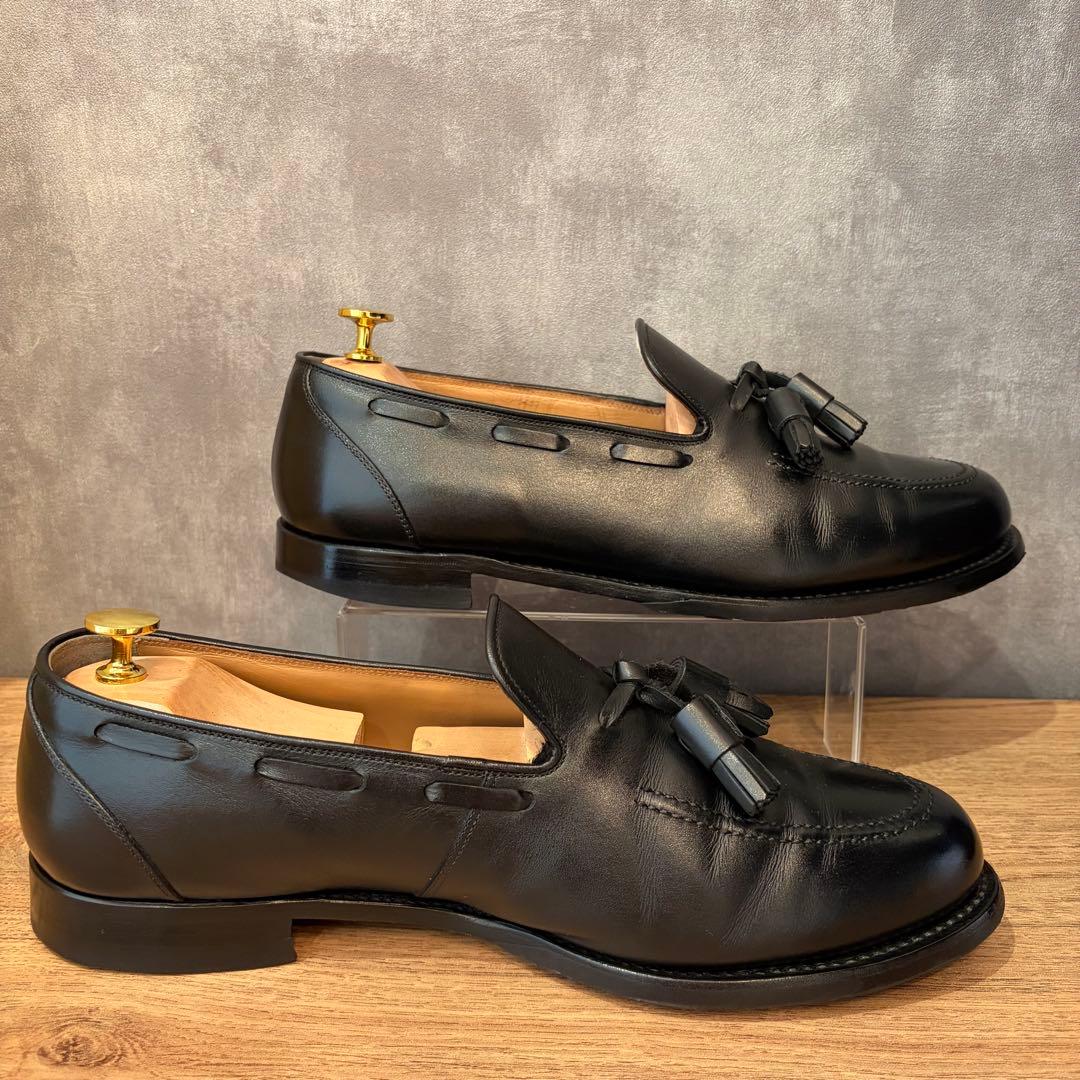 【美品】 スコッチグレイン ヴェント タッセルローファー ブラック 2261