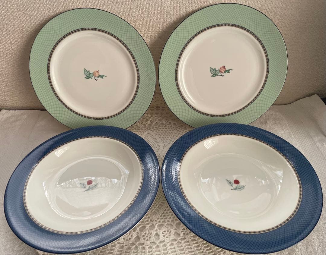  フルーツシンフォニー　パスタ皿とディナープレート各2枚セット