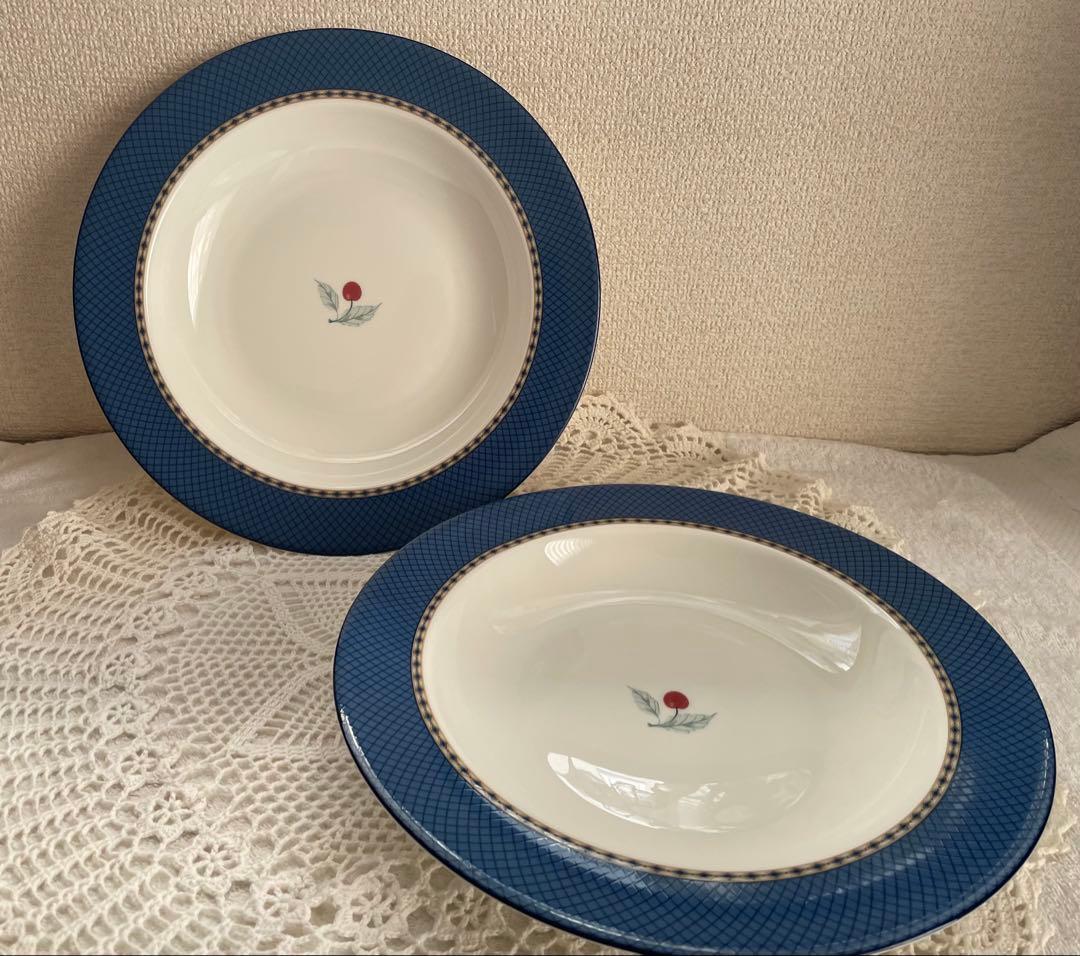  フルーツシンフォニー　パスタ皿とディナープレート各2枚セット