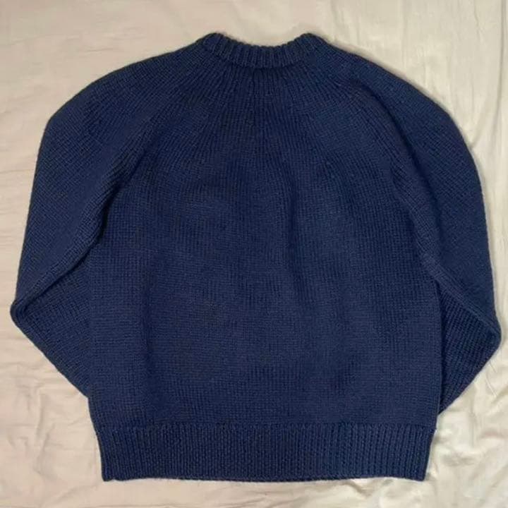 9*様 Comoli ハンドクルーネックニット ネイビー サイズ2