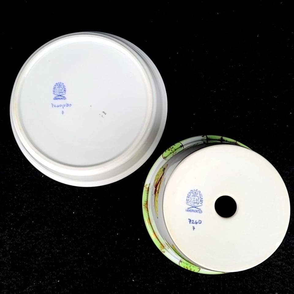 ☆良品☆ヘレンド　ヴィクトリアブーケ　キャッシュポット　花瓶　植木鉢