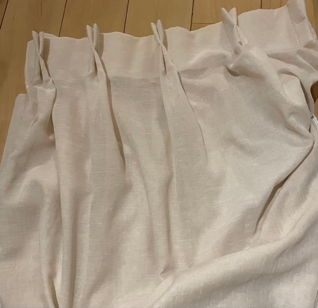 LittleRooms大人気！カラーシフォンカーテン クリーム