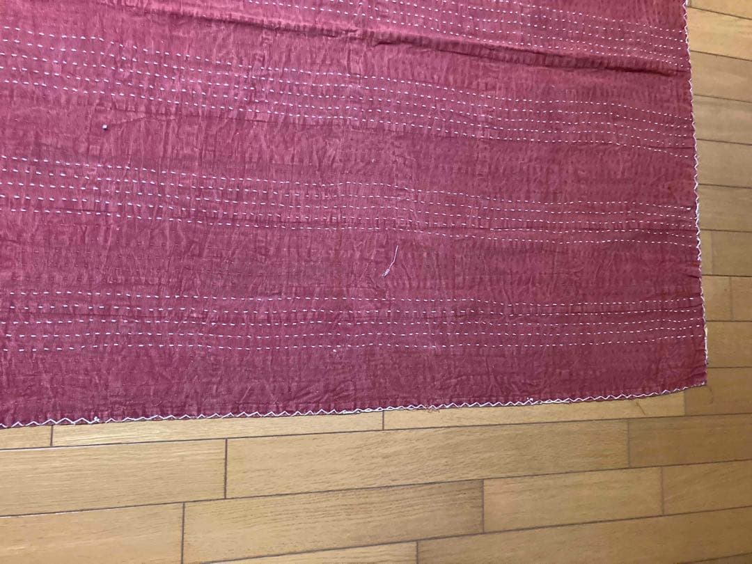 インド　ダブルサイズ　パッチワーク　ストーンウォッシュ×花柄