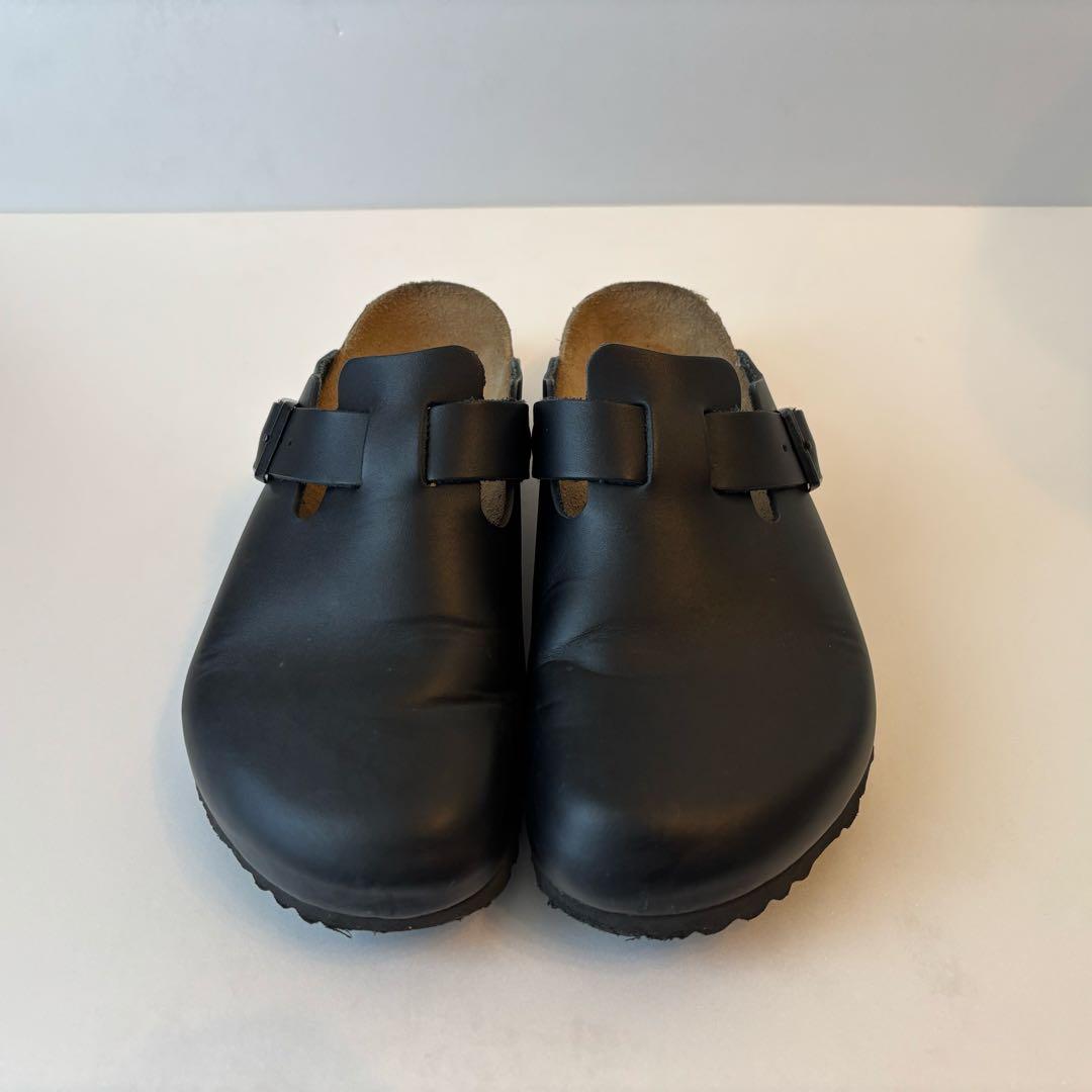 美品 BIRKENSTOCK BOSTON ボストン ナチュラルレザー ブラック