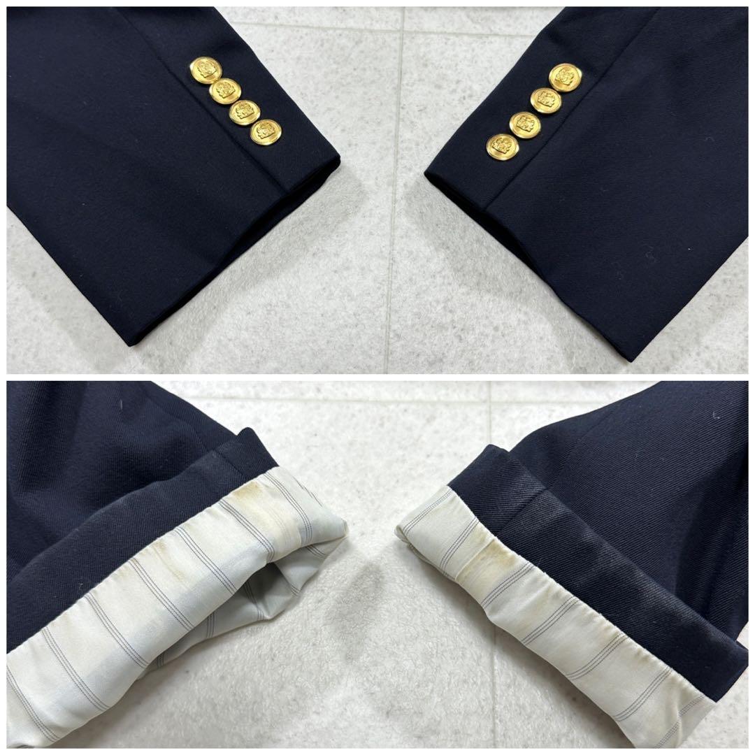 【アクアスキュータム】ダブル テーラードジャケット 紺ブレ 金ボタン 11