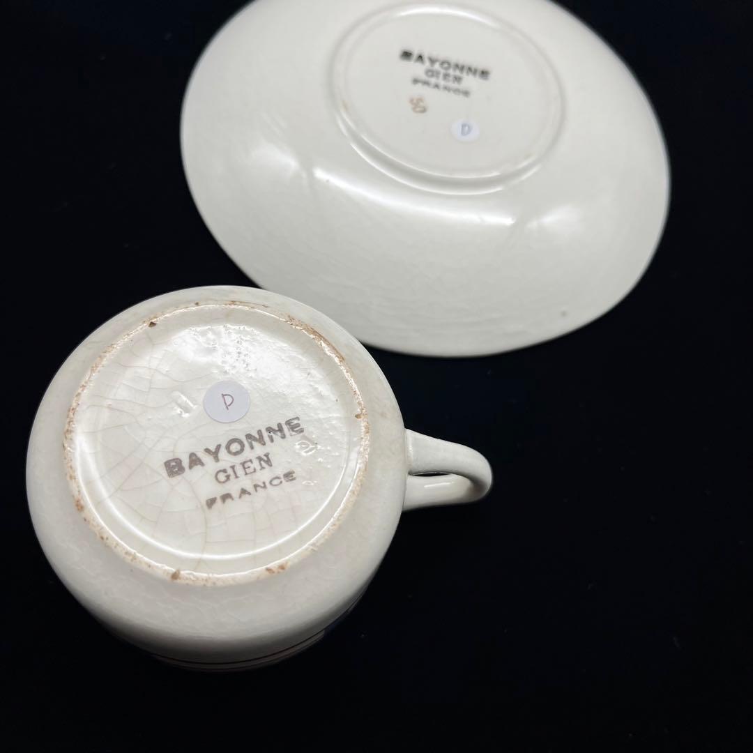 フランスアンティーク ジアン　BAYONNE バスク カップ＆ソーサー【D】