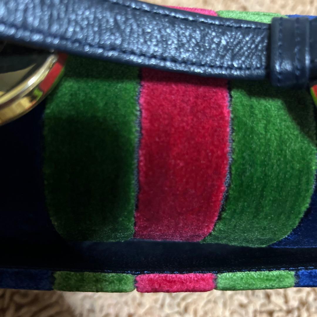 Roberta di Camerino オールド　ベロア　ショルダーバッグ　濃紺