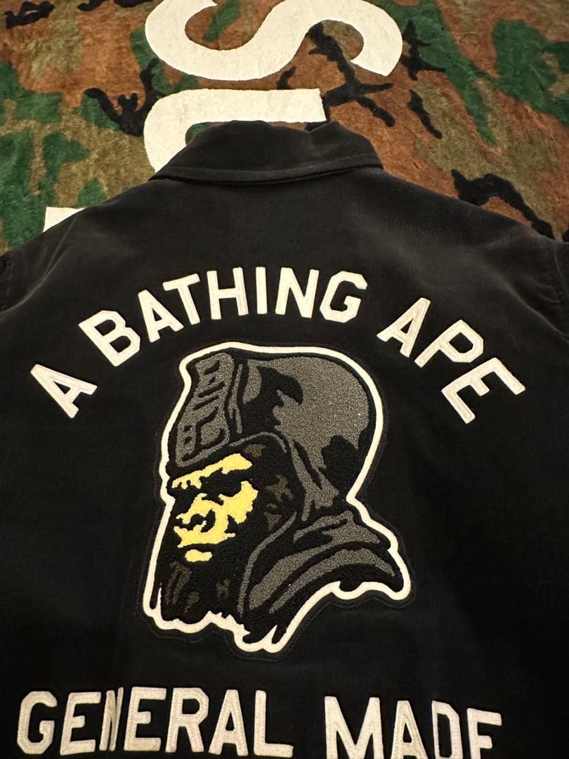 A BATHING APE コーデュロイ スタジャン 黒L 初期