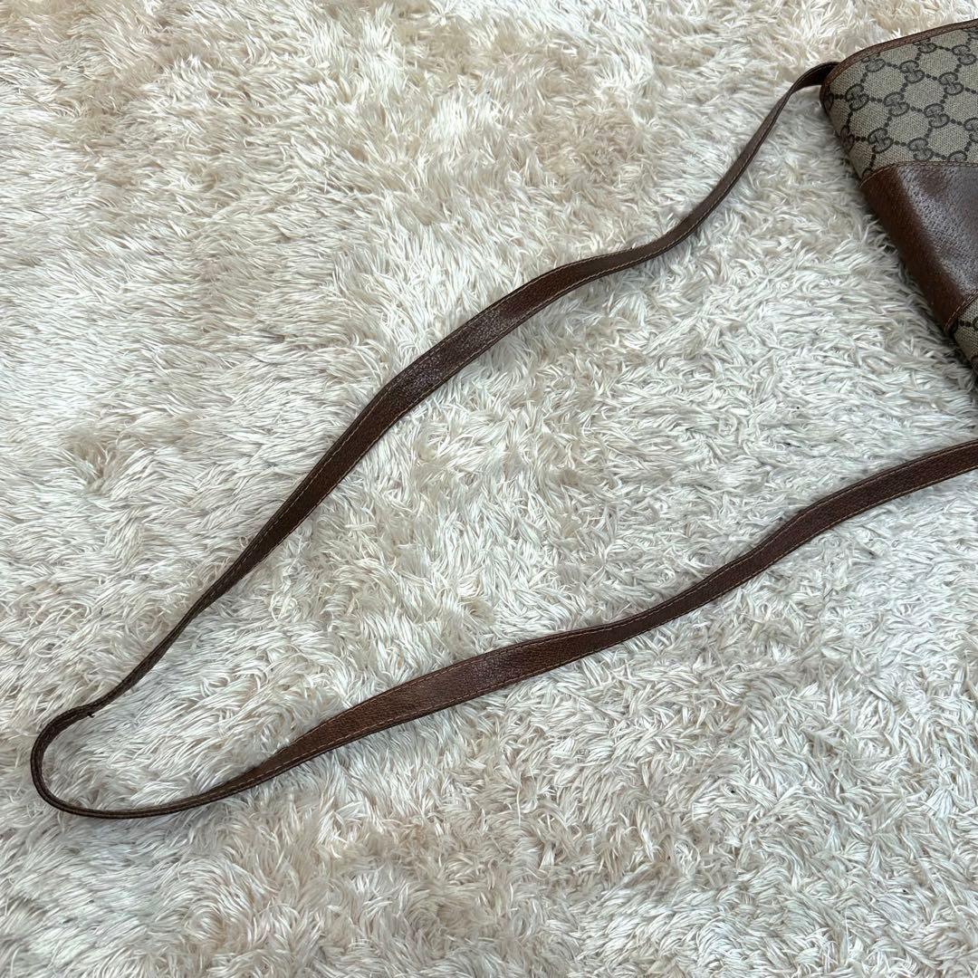 【美品】GUCCI GGパターン ショルダーバッグ スプリーム ブラウン