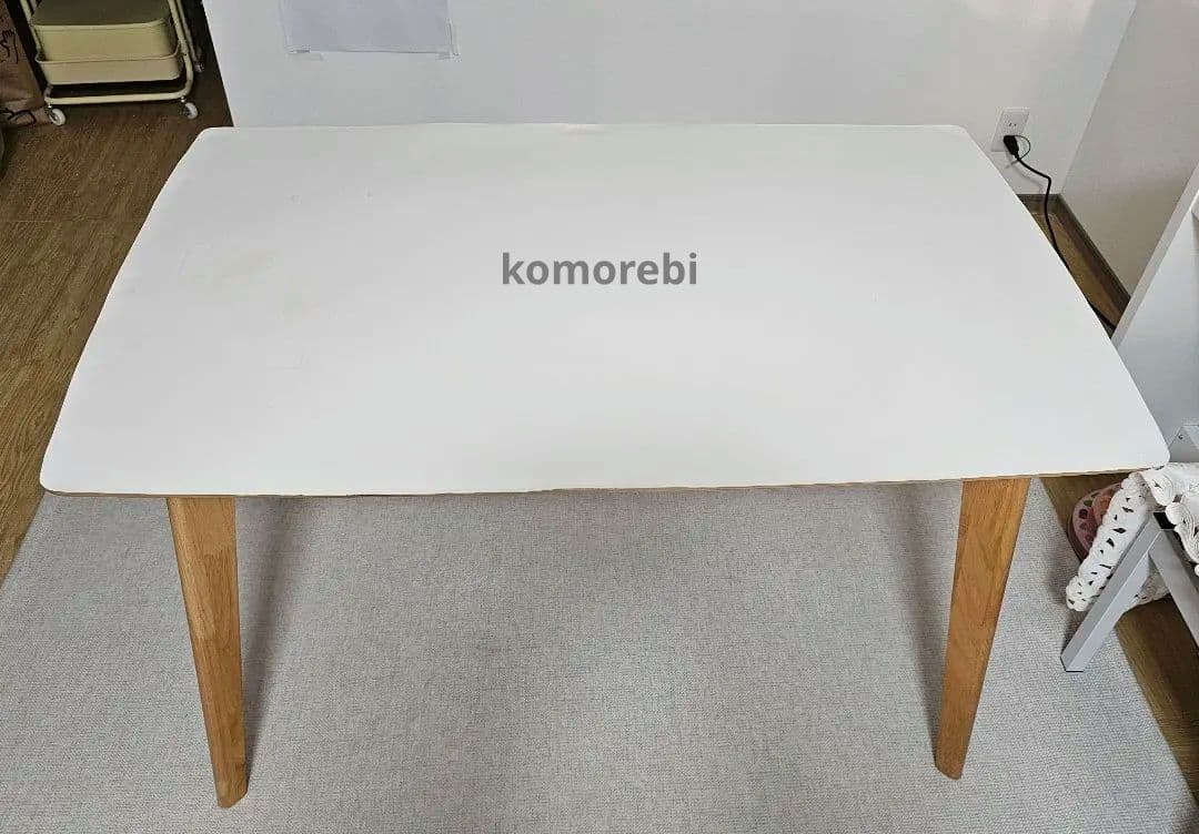 【引き取り限定】ナチュラルウッド　ダイニングテーブル　椅子4脚　セット　スツール